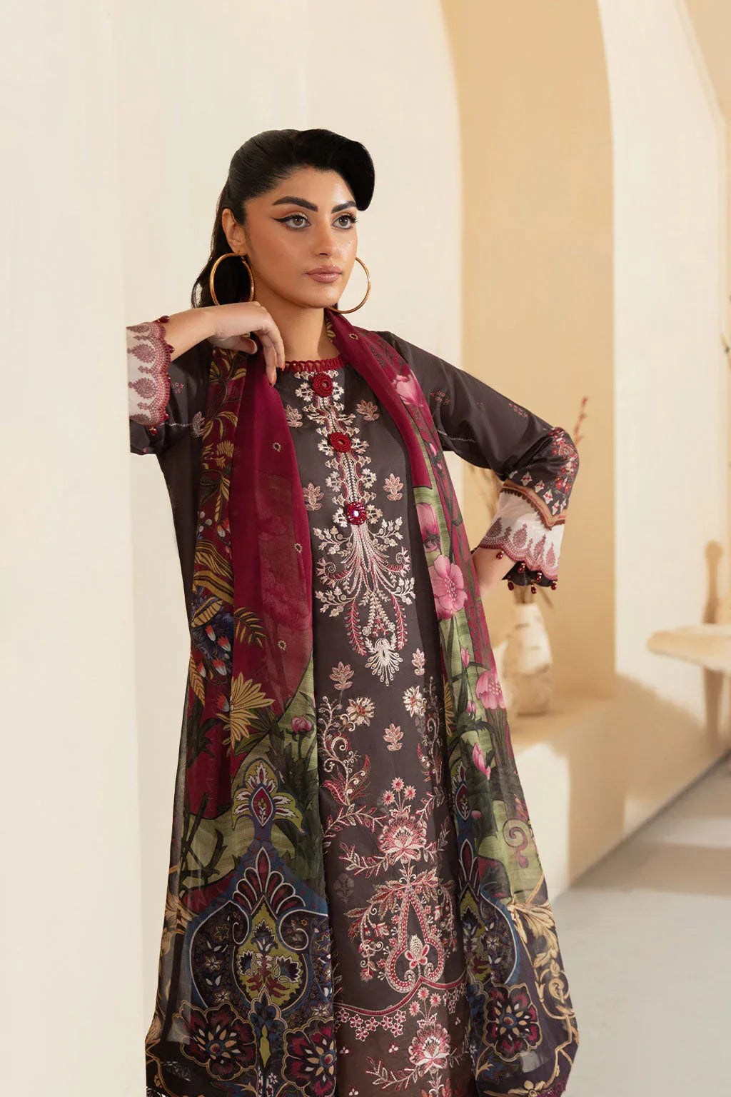 Ramsha | Mashaal Luxury Lawn | L-1309 - Rang-e-Khaas