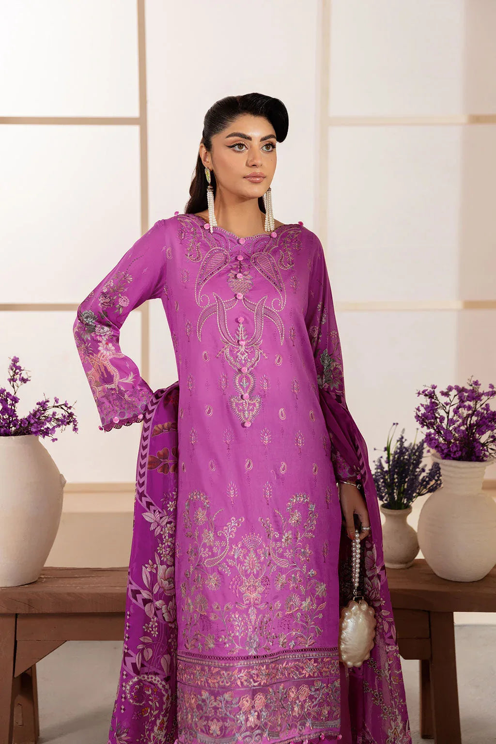 Ramsha | Mashaal Luxury Lawn | L-1312 - Rang-e-Khaas