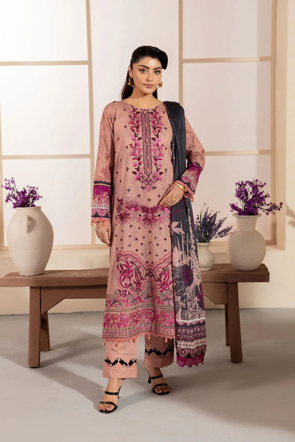 Ramsha | Mashaal Luxury Lawn | L-1306 - Rang-e-Khaas