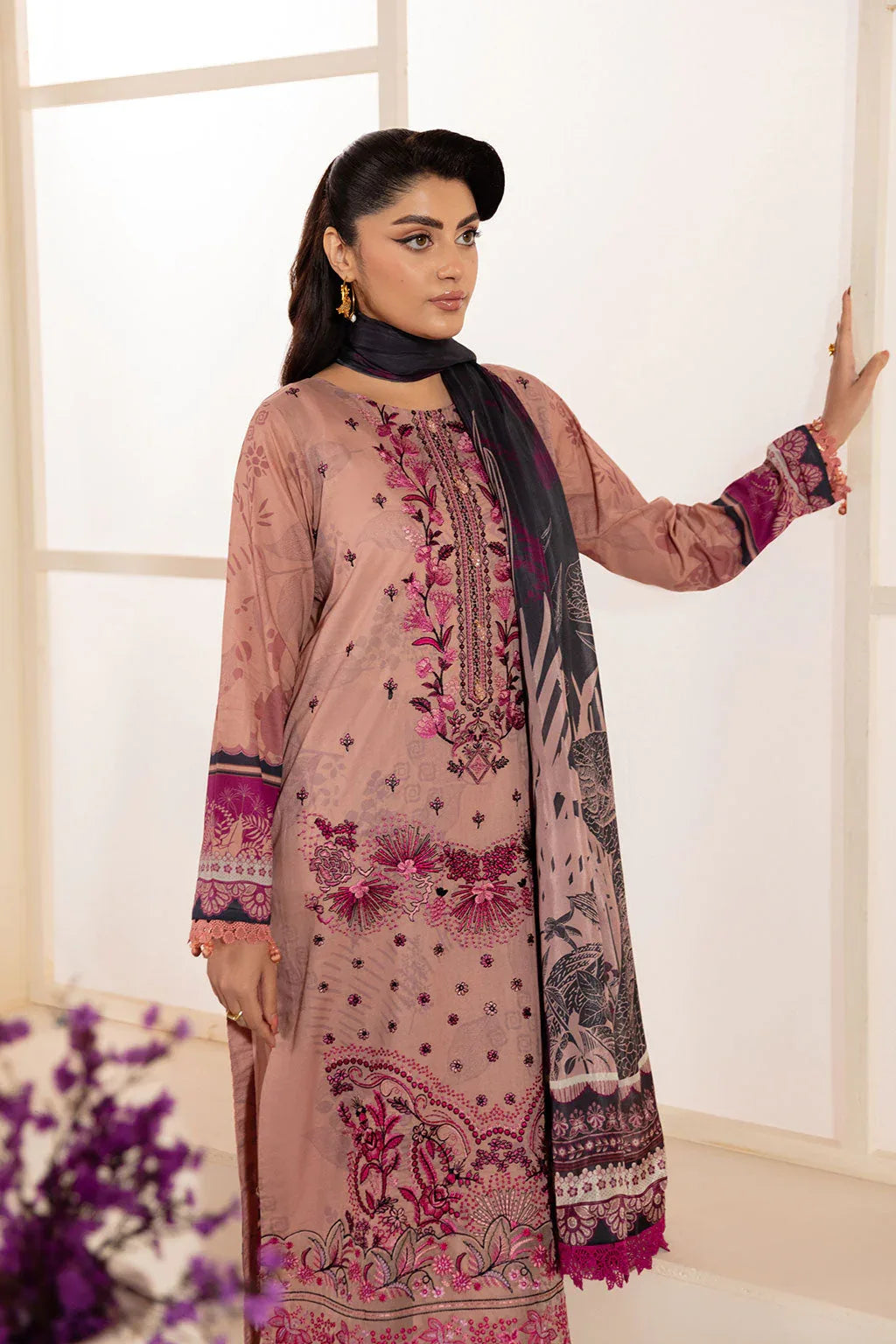 Ramsha | Mashaal Luxury Lawn | L-1306 - Rang-e-Khaas