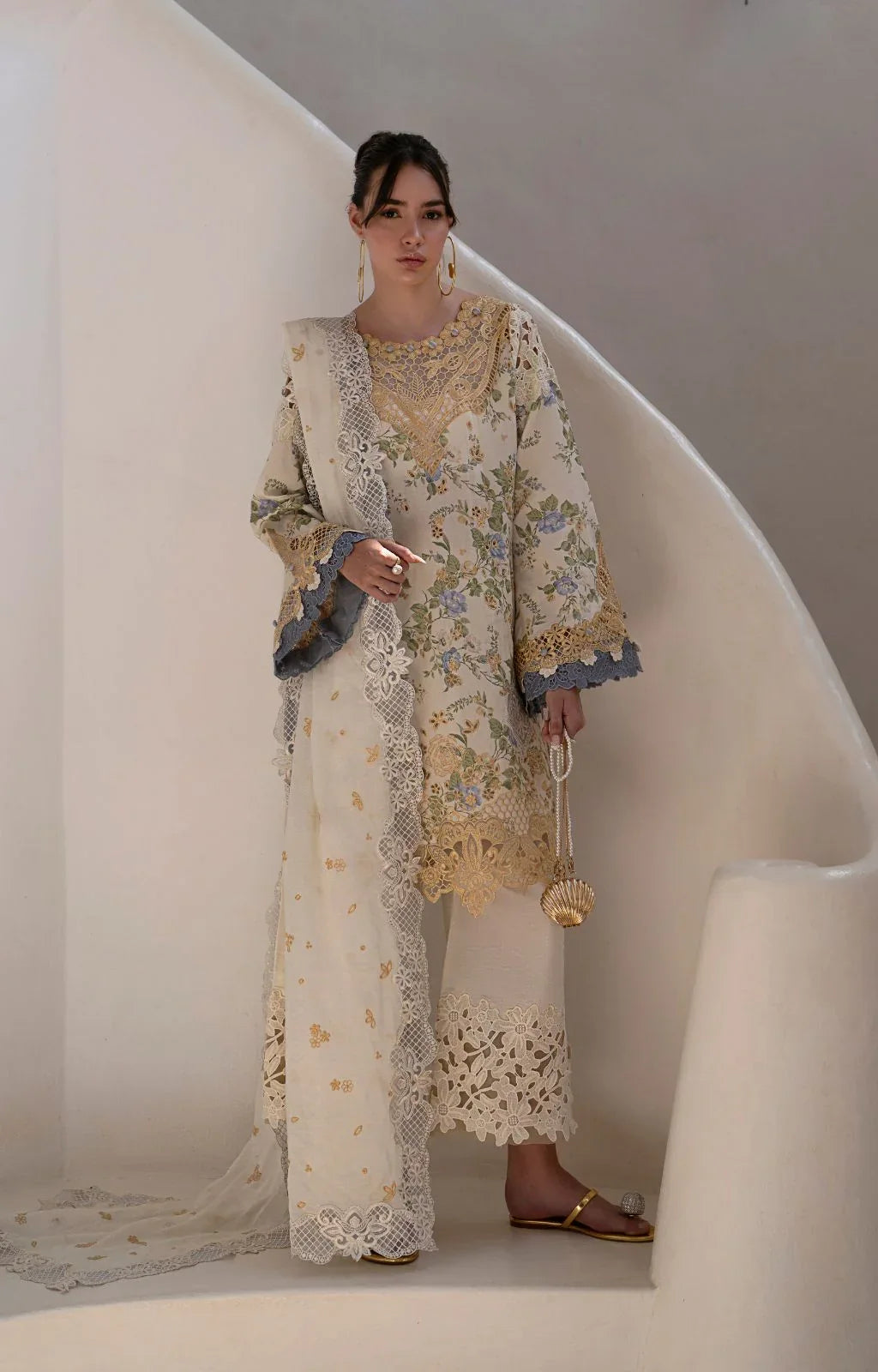 AJR Couture | Printakari Lawn 25 | Maze - Rang-e-Khaas