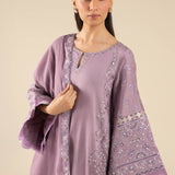 Maria B | Basics RTW | 3 Pc Embroidered Two Tone Silk Suit | MB-FS25-17
