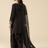 Maria B | Basics RTW | 3 Pc Embroidered Raw Silk Suit | MB-FS25-32-B