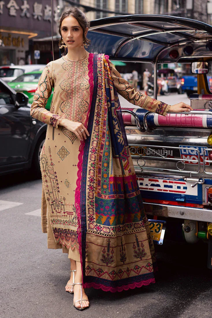 Marjjan | Carnation Lawn | MBL-13 B (BEIGE) - Rang-e-Khaas