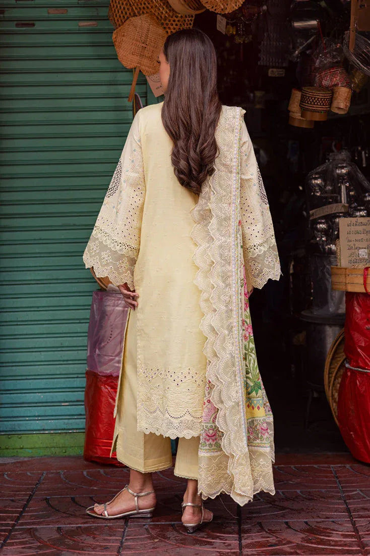 Marjjan | Carnation Lawn | MBL-14 B (LIME YELLOW) - Rang-e-Khaas