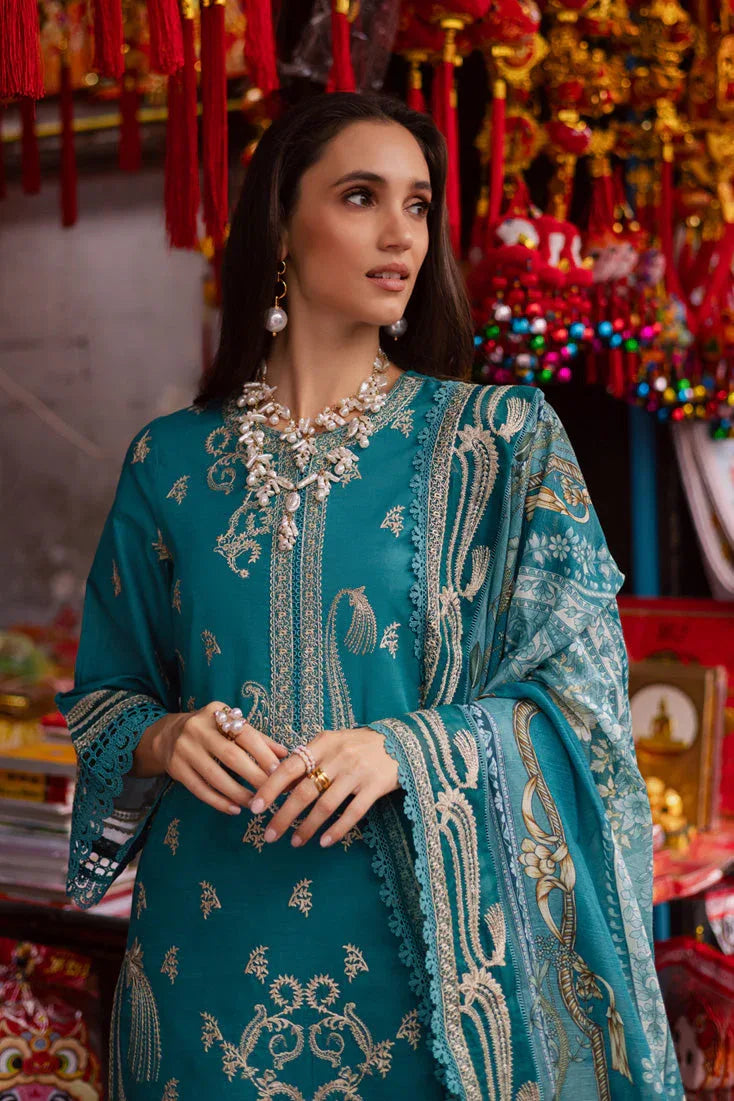 Marjjan | Carnation Lawn | MBL-15 B (LIGHT ZINC) - Rang-e-Khaas