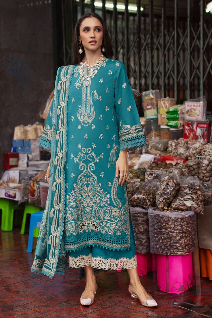 Marjjan | Carnation Lawn | MBL-15 B (LIGHT ZINC) - Rang-e-Khaas