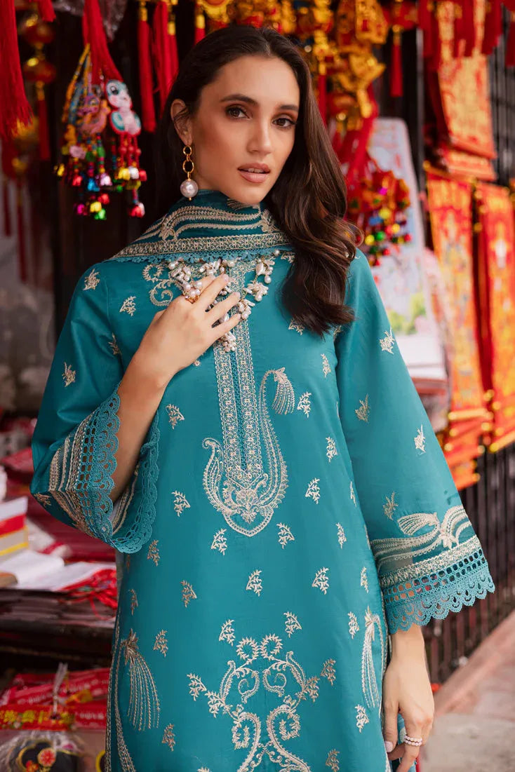 Marjjan | Carnation Lawn | MBL-15 B (LIGHT ZINC) - Rang-e-Khaas