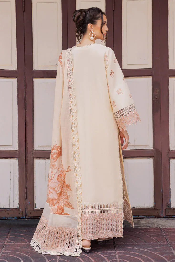 Marjjan | Carnation Lawn | MBL-16 A (ALMOND SKIN) - Rang-e-Khaas