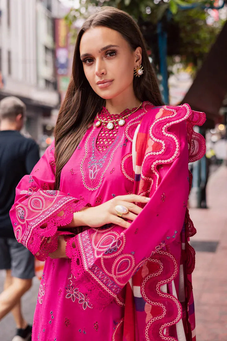 Marjjan | Carnation Lawn | MBL-17 B (HOT PINK) - Rang-e-Khaas