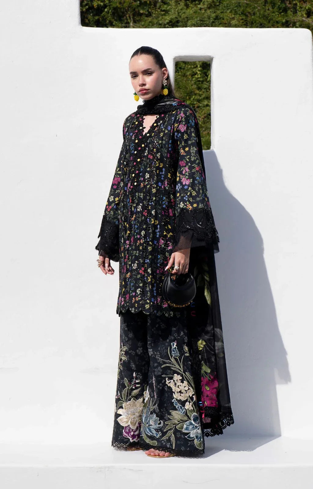 AJR Couture | Printakari Lawn 25 | Midnight Flora - Rang-e-Khaas