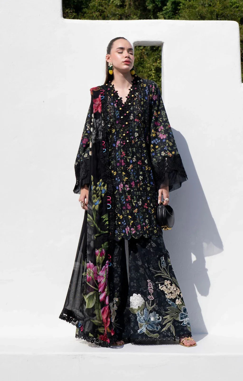 AJR Couture | Printakari Lawn 25 | Midnight Flora - Rang-e-Khaas