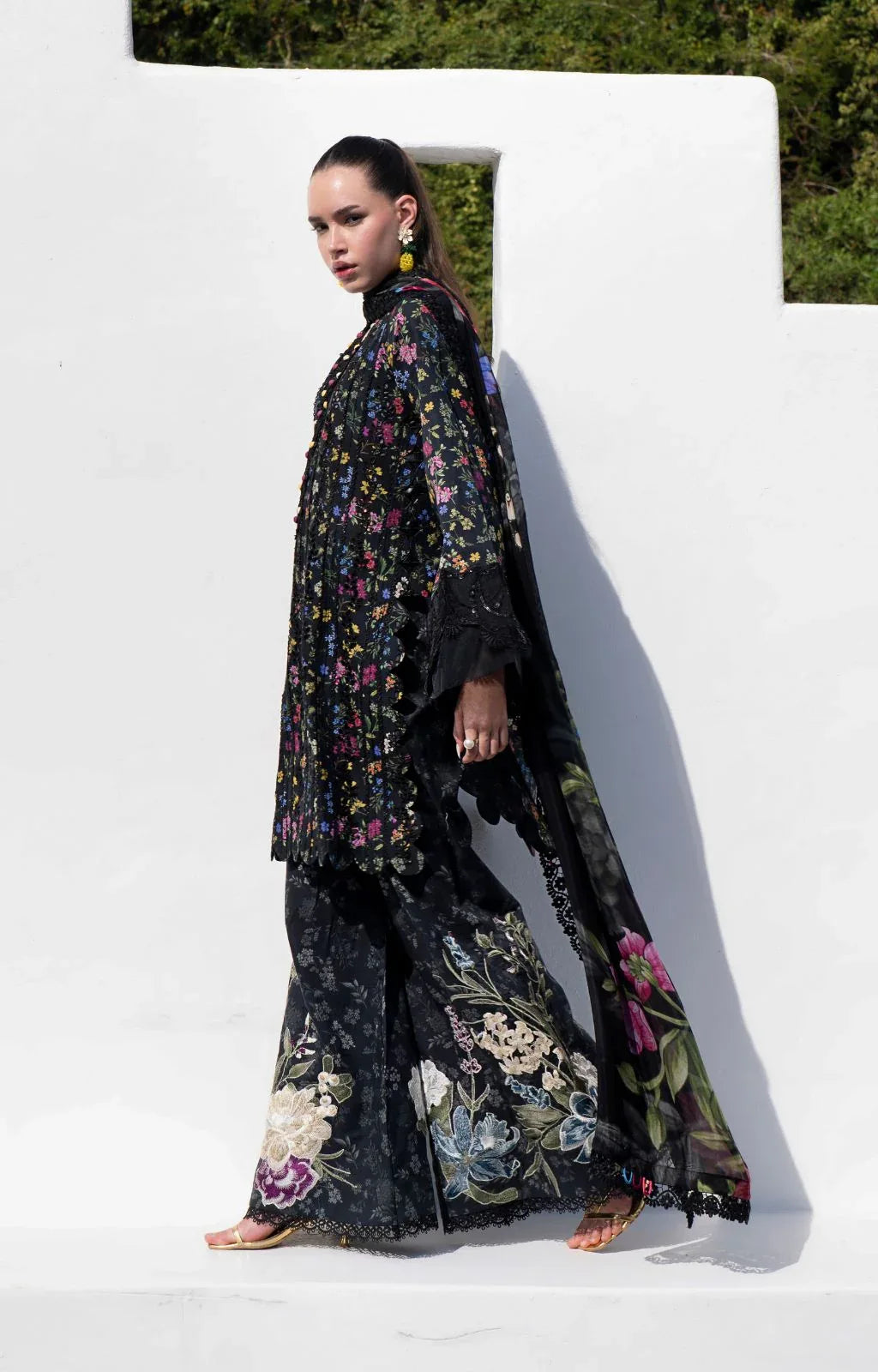 AJR Couture | Printakari Lawn 25 | Midnight Flora - Rang-e-Khaas