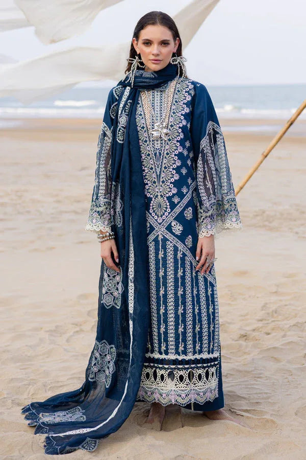 Marjjan | Mavi Lawn | MLL-19 A (TEAL BLUE) - Rang-e-Khaas