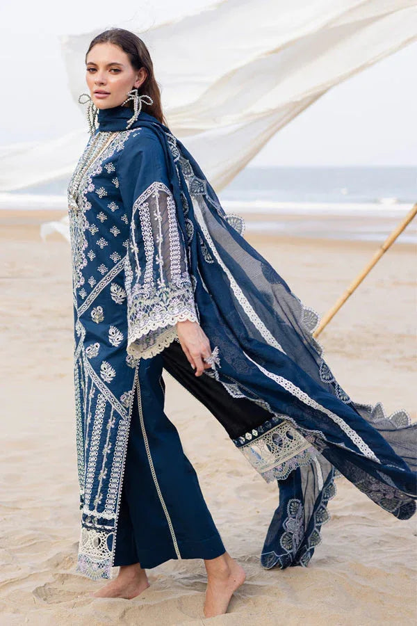 Marjjan | Mavi Lawn | MLL-19 A (TEAL BLUE) - Rang-e-Khaas