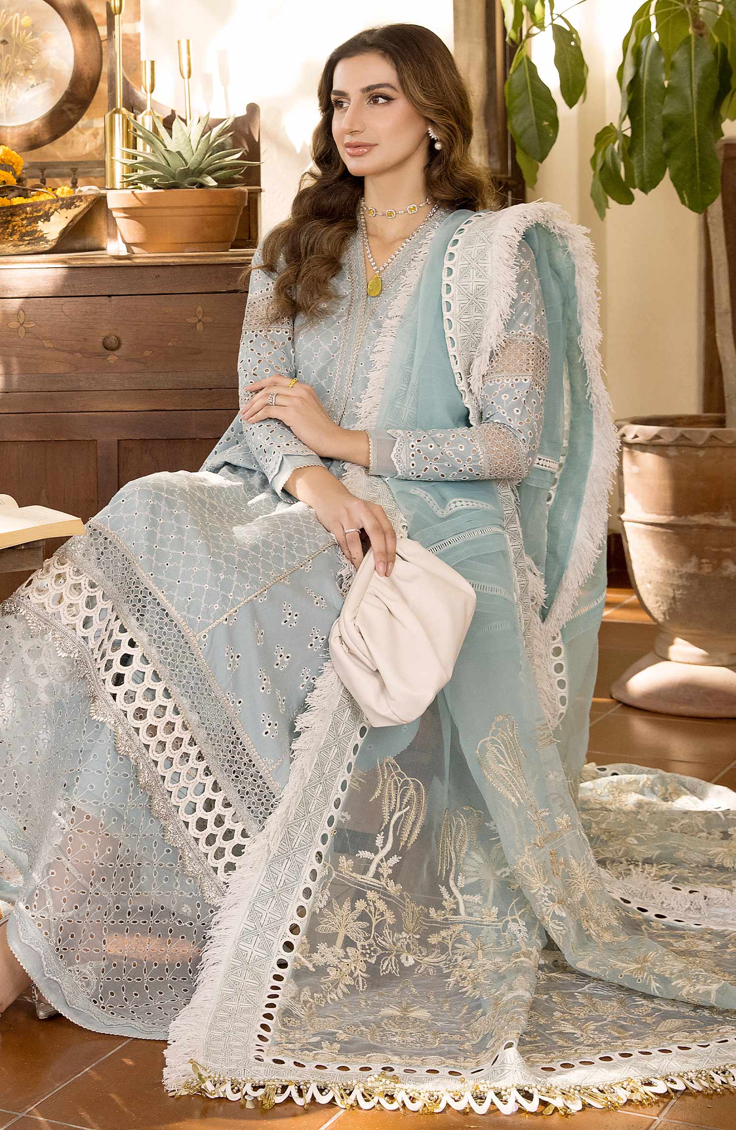 Maryum N Maria | Luxury Collection | MLRD-073 Iced Aqua - Rang-e-Khaas