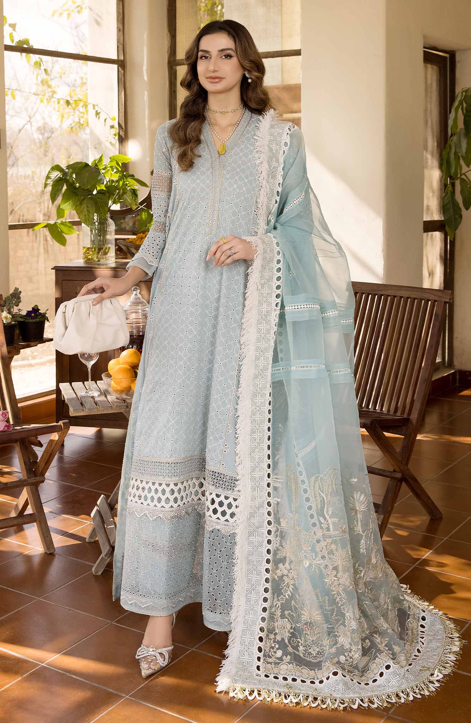 Maryum N Maria | Luxury Collection | MLRD-073 Iced Aqua - Rang-e-Khaas