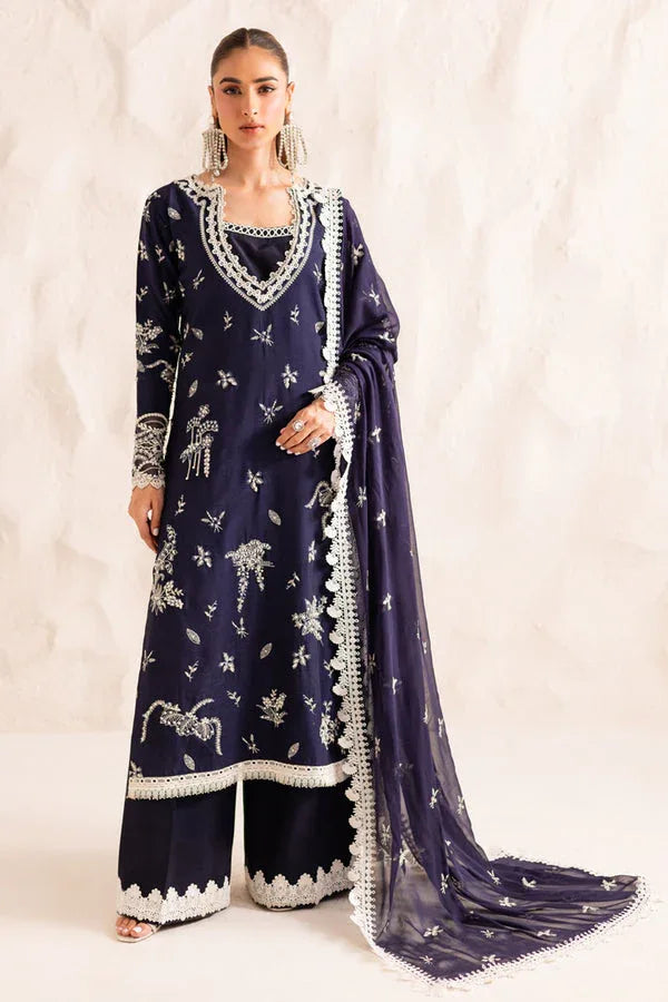 Marjjan | Elyna Lawn | IRINA MP-47 (NAVY BLUE) - Rang-e-Khaas