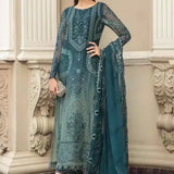 Maria B | Luxury Chiffon Collection | Teal Blue