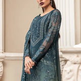 Maria B | Luxury Chiffon Collection | Teal Blue