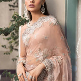 Maria B | Luxury Chiffon Collection | Peach And Grey