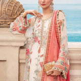 Maria B | Luxury Chiffon Collection | Cloud White Floral