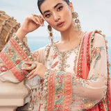 Maria B | Luxury Chiffon Collection | Cloud White Floral