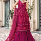 Maria B | Luxury Chiffon Collection | Magenta Pink