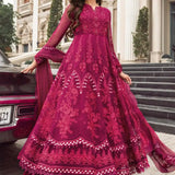Maria B | Luxury Chiffon Collection | Magenta Pink