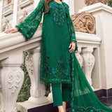 Maria B | Luxury Chiffon Collection | Emerald Green