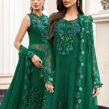 Maria B | Luxury Chiffon Collection | Emerald Green