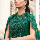 Maria B | Luxury Chiffon Collection | Emerald Green
