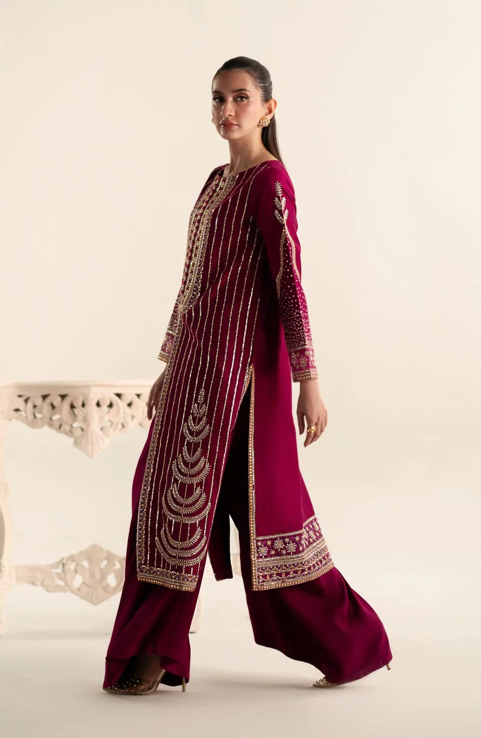 Maryum N Maria | Lagom Ready to Wear | VIOLET - MS-24214 - Rang-e-Khaas