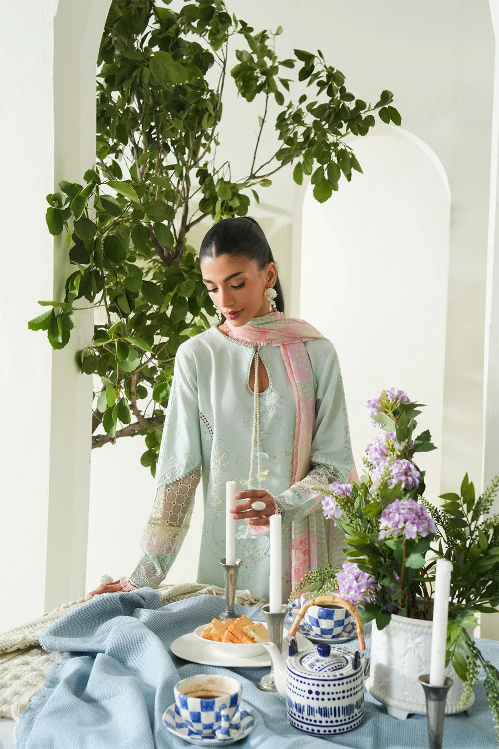 Maryum N Maria | Soiree Lawn |Soothing Sea - Rang-e-Khaas