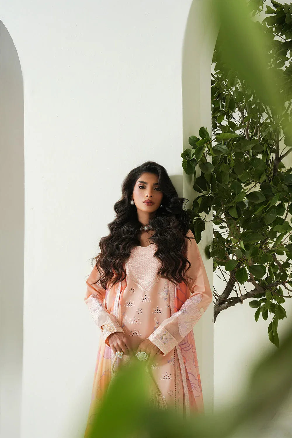 Maryum N Maria | Soiree Lawn | Peachy Delight - Rang-e-Khaas