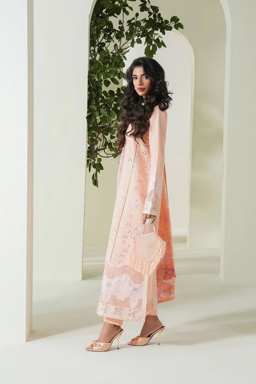 Maryum N Maria | Soiree Lawn | Peachy Delight - Rang-e-Khaas
