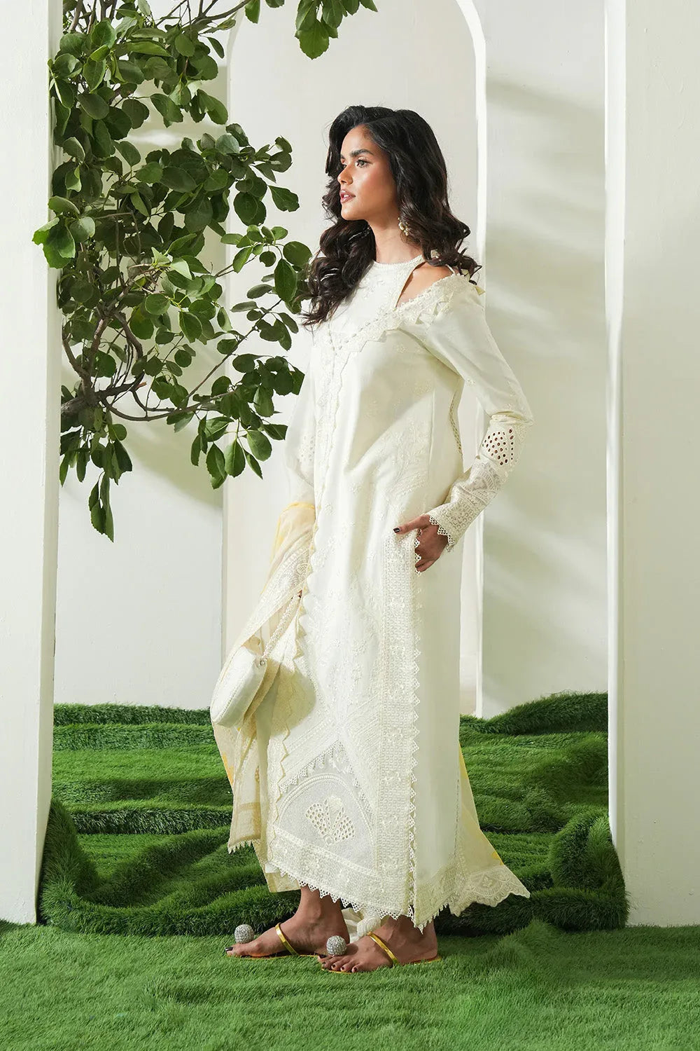 Maryum N Maria | Soiree Lawn | Lime - Rang-e-Khaas