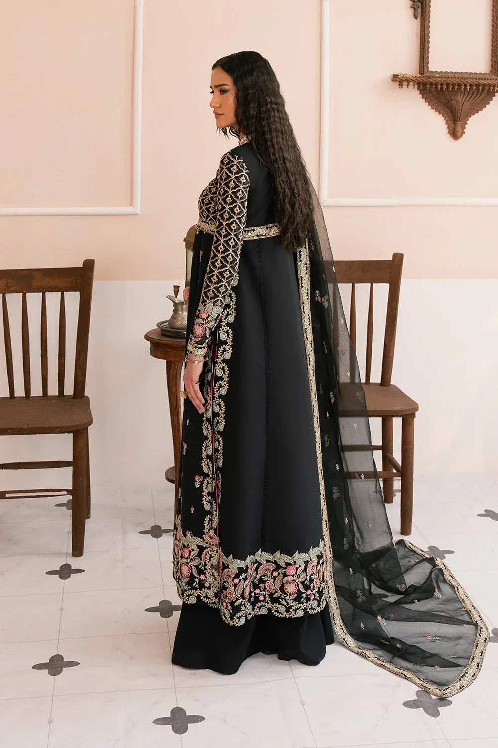 Maryum N Maria | Eid Luxury Lawn 25 | AHOU - MS50146 - Rang-e-Khaas