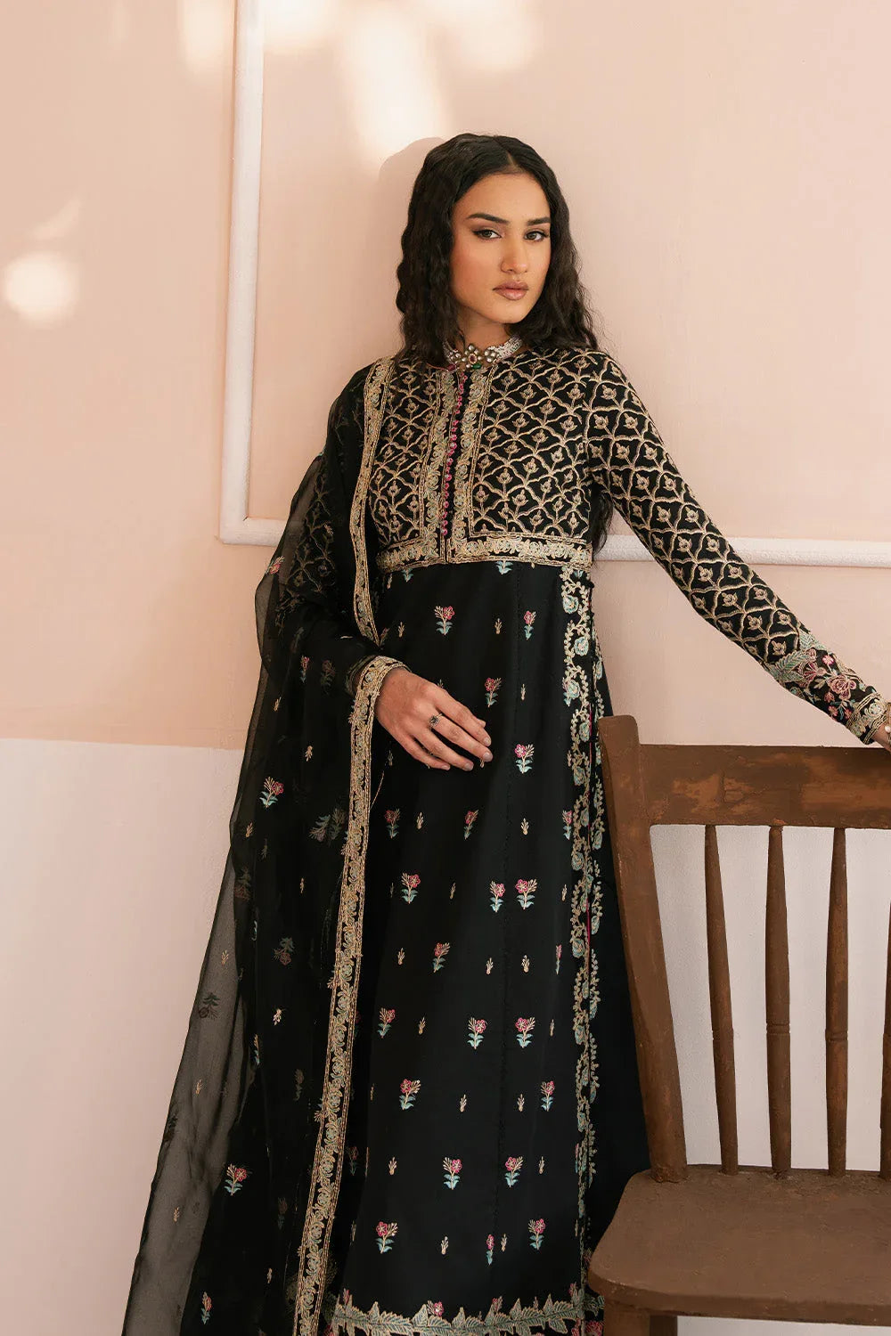 Maryum N Maria | Eid Luxury Lawn 25 | AHOU - MS50146 - Rang-e-Khaas