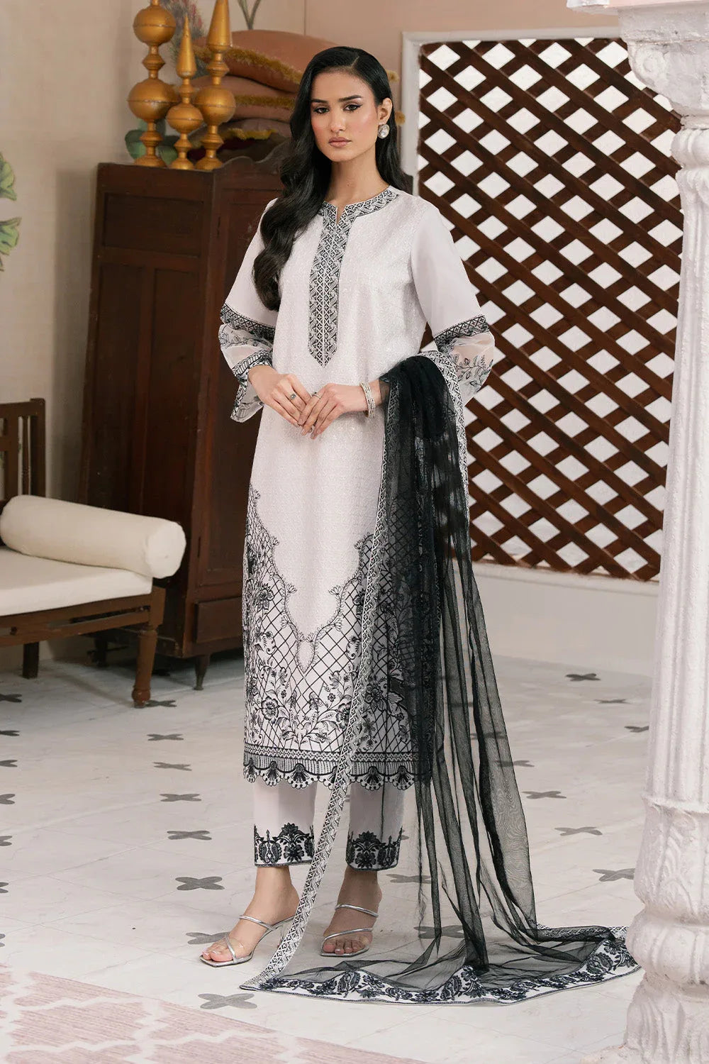 Maryum N Maria | Eid Luxury Lawn 25 | AZADEH - MS50147 - Rang-e-Khaas