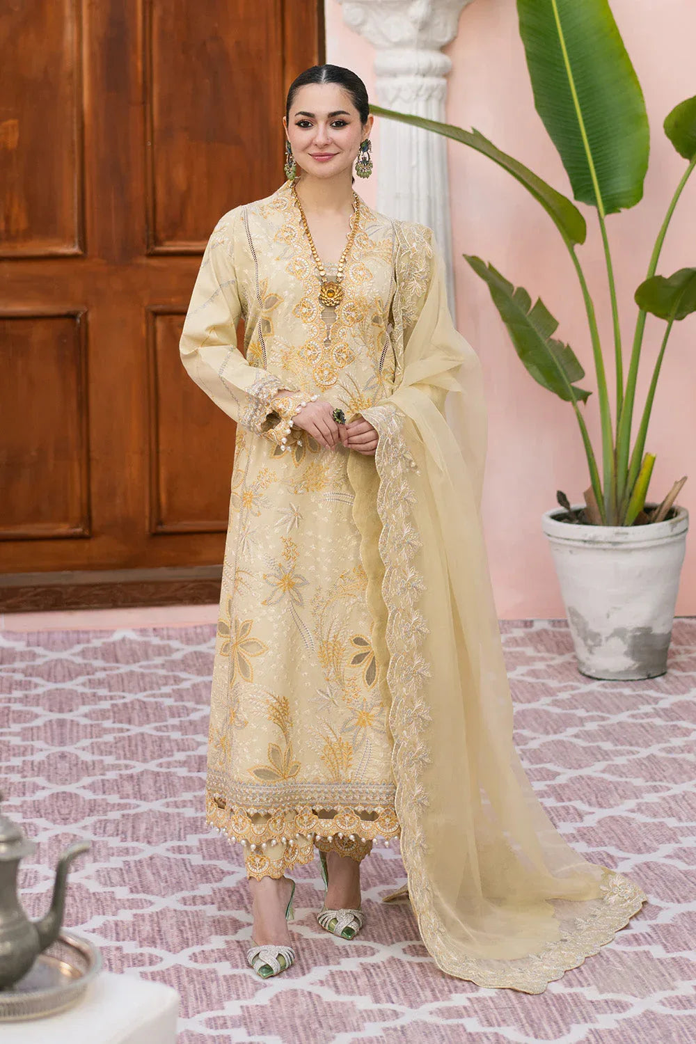 Maryum N Maria | Eid Luxury Lawn 25 | AFSANEH - MS50148 - Rang-e-Khaas