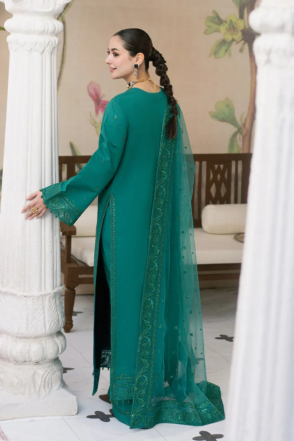 Maryum N Maria | Eid Luxury Lawn 25 | AFAREEN - MS50149 - Rang-e-Khaas