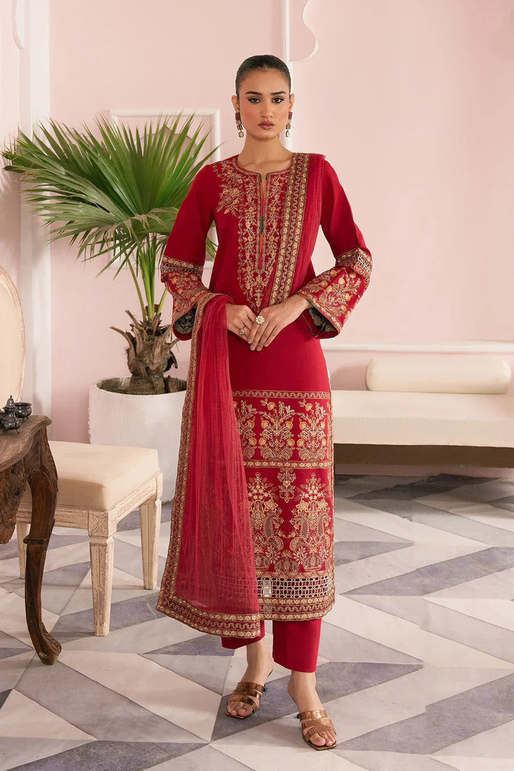 Maryum N Maria | Eid Luxury Lawn 25 | AZIN - MS50155 - Rang-e-Khaas