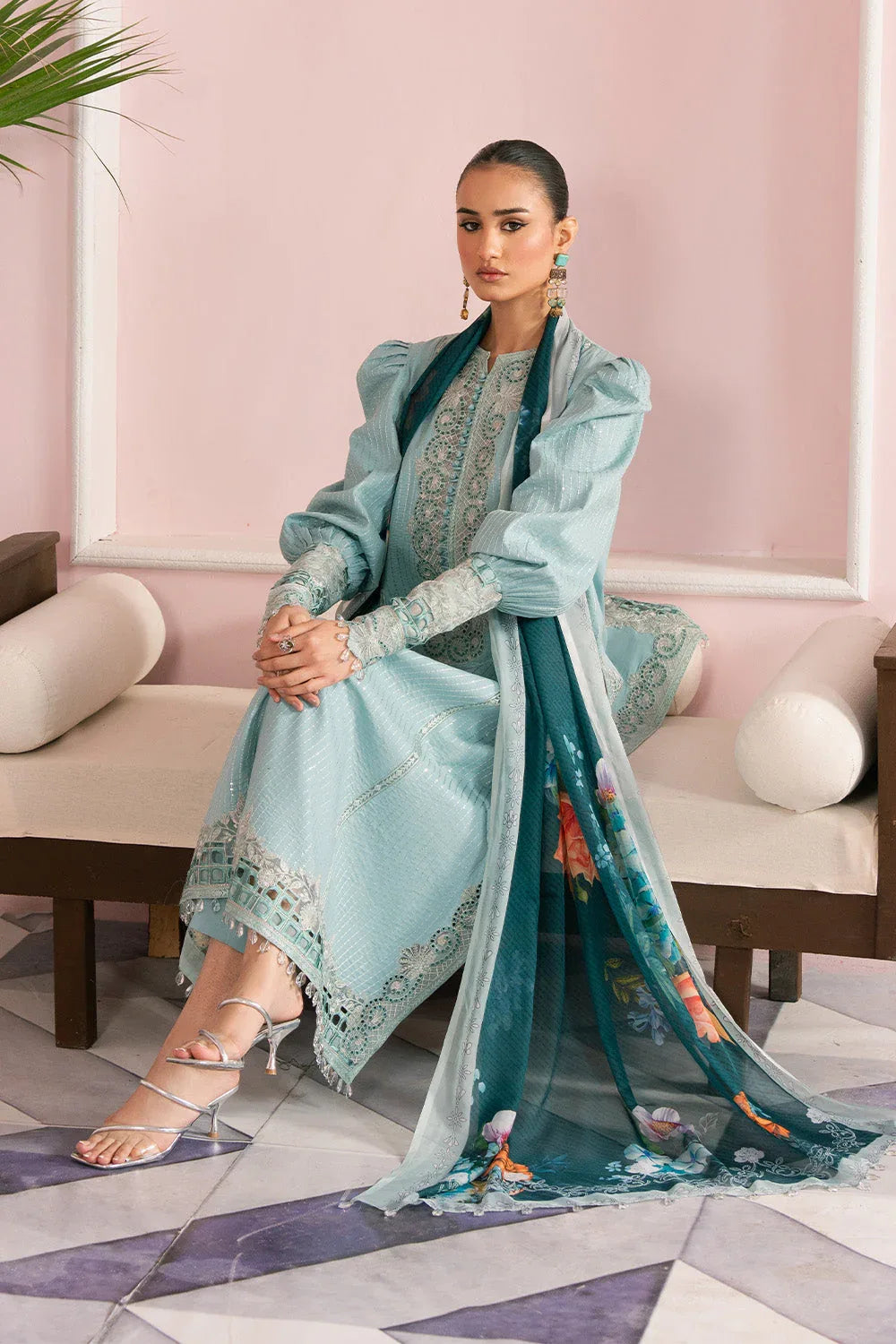 Maryum N Maria | Eid Luxury Lawn 25 | ATOOSH - MS50158 - Rang-e-Khaas