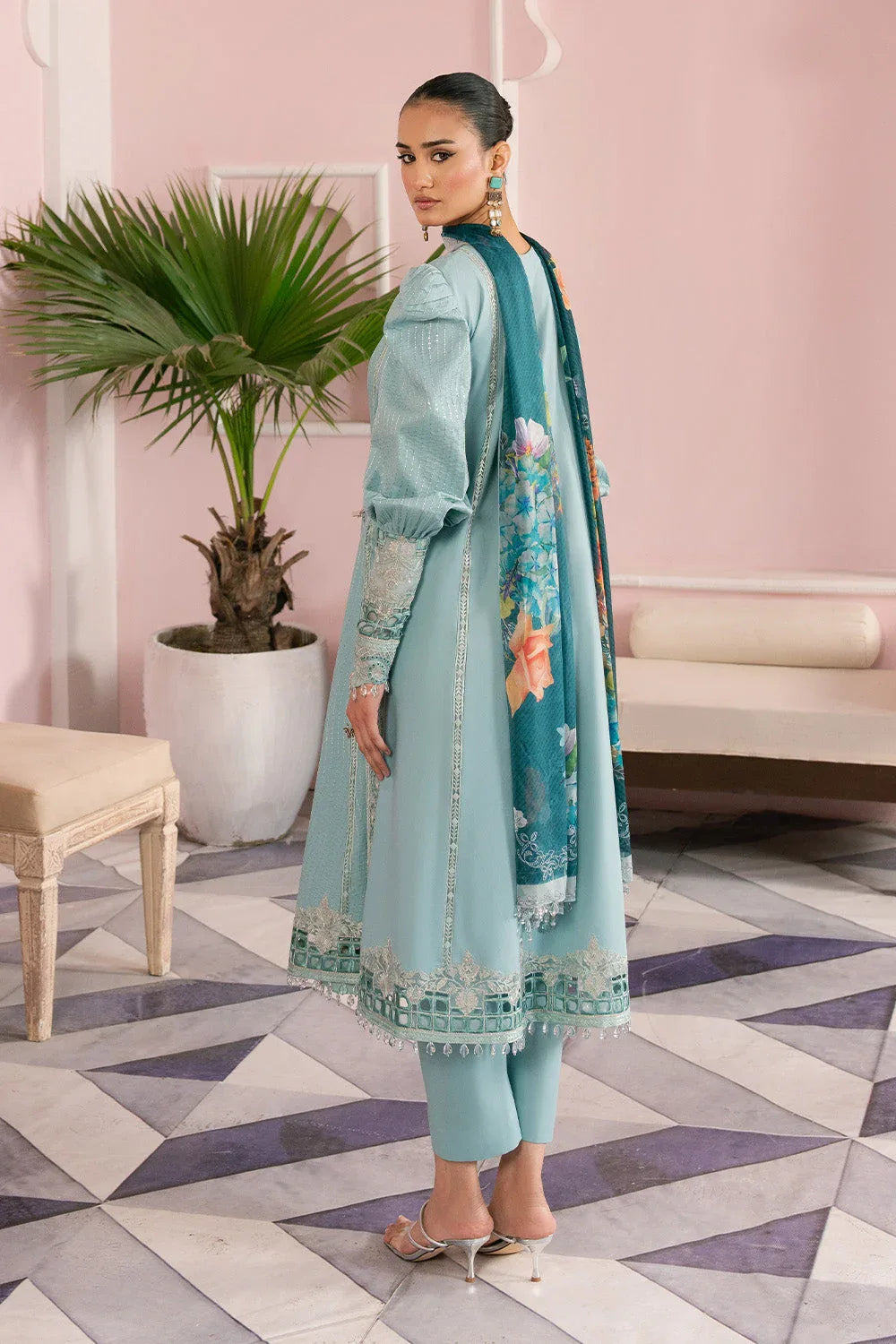 Maryum N Maria | Eid Luxury Lawn 25 | ATOOSH - MS50158 - Rang-e-Khaas