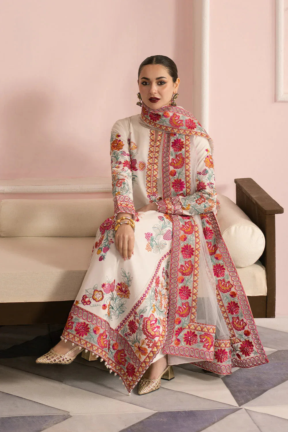 Maryum N Maria | Eid Luxury Lawn 25 | AFSAR - MS50159 - Rang-e-Khaas