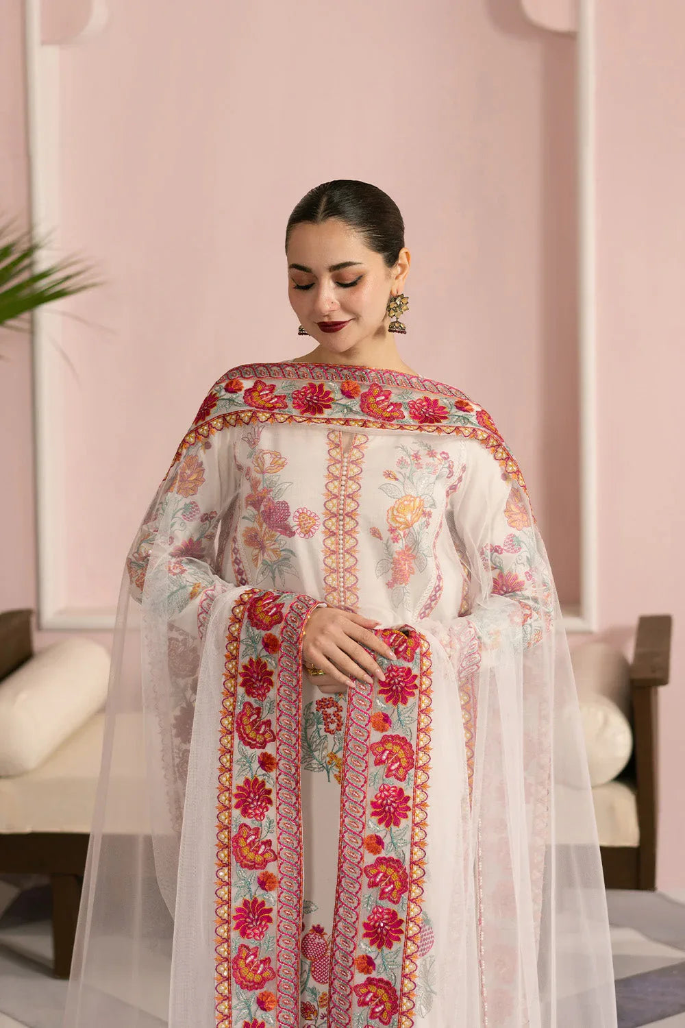 Maryum N Maria | Eid Luxury Lawn 25 | AFSAR - MS50159 - Rang-e-Khaas