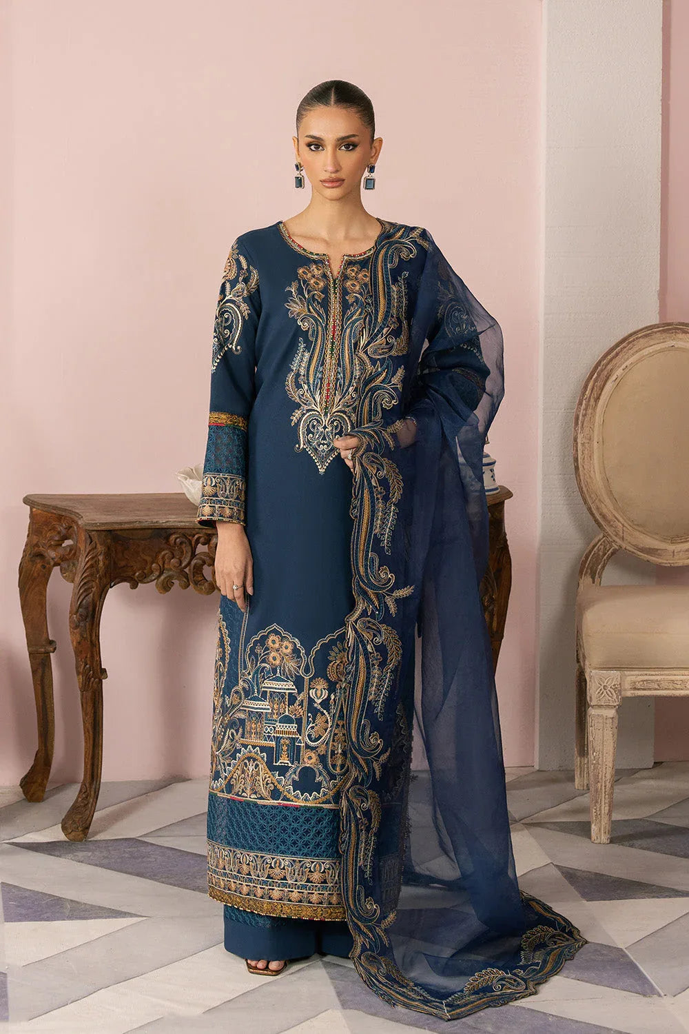 Maryum N Maria | Eid Luxury Lawn 25 | ARA - MS50160 - Rang-e-Khaas