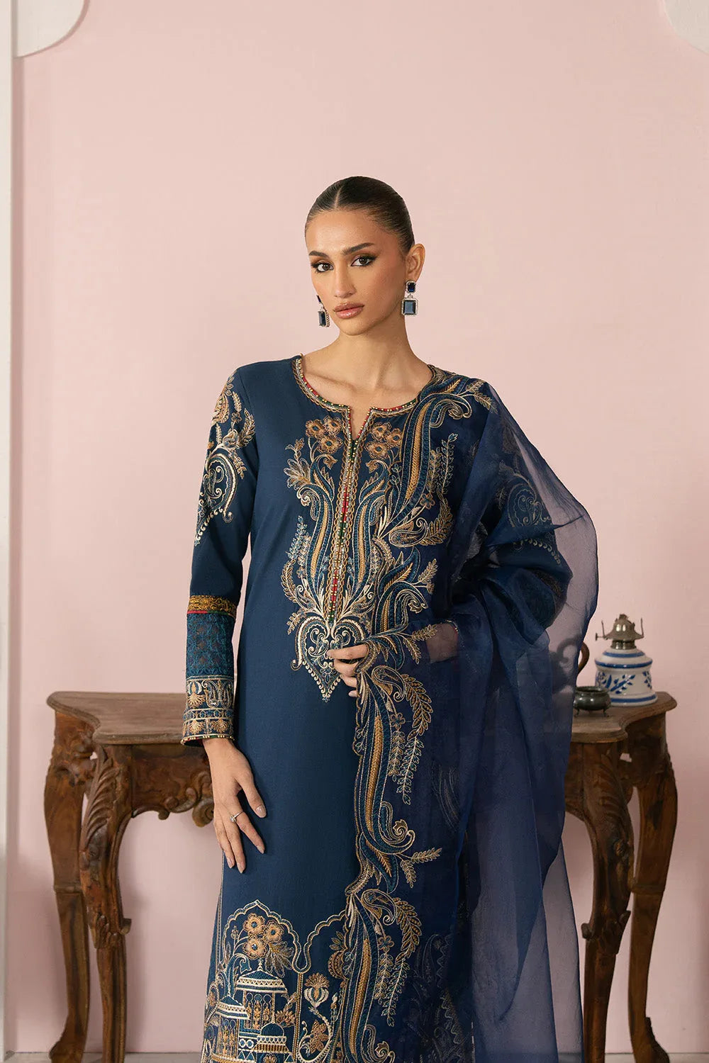 Maryum N Maria | Eid Luxury Lawn 25 | ARA - MS50160 - Rang-e-Khaas