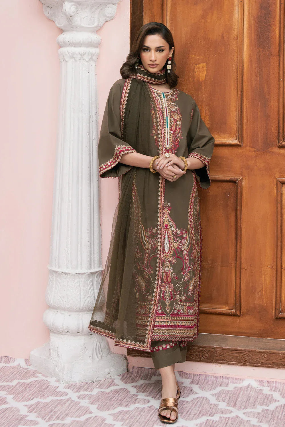 Maryum N Maria | Eid Luxury Lawn 25 | ANAHITA - MS50161 - Rang-e-Khaas